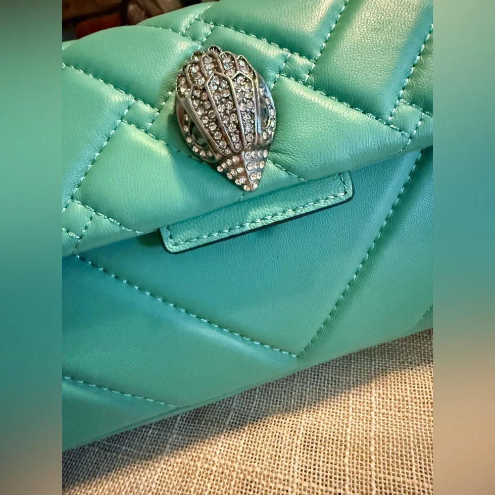 New - Kurt Geiger pale green Kensington long Shoulder/Crossbody Bag - Picture 11 of 15